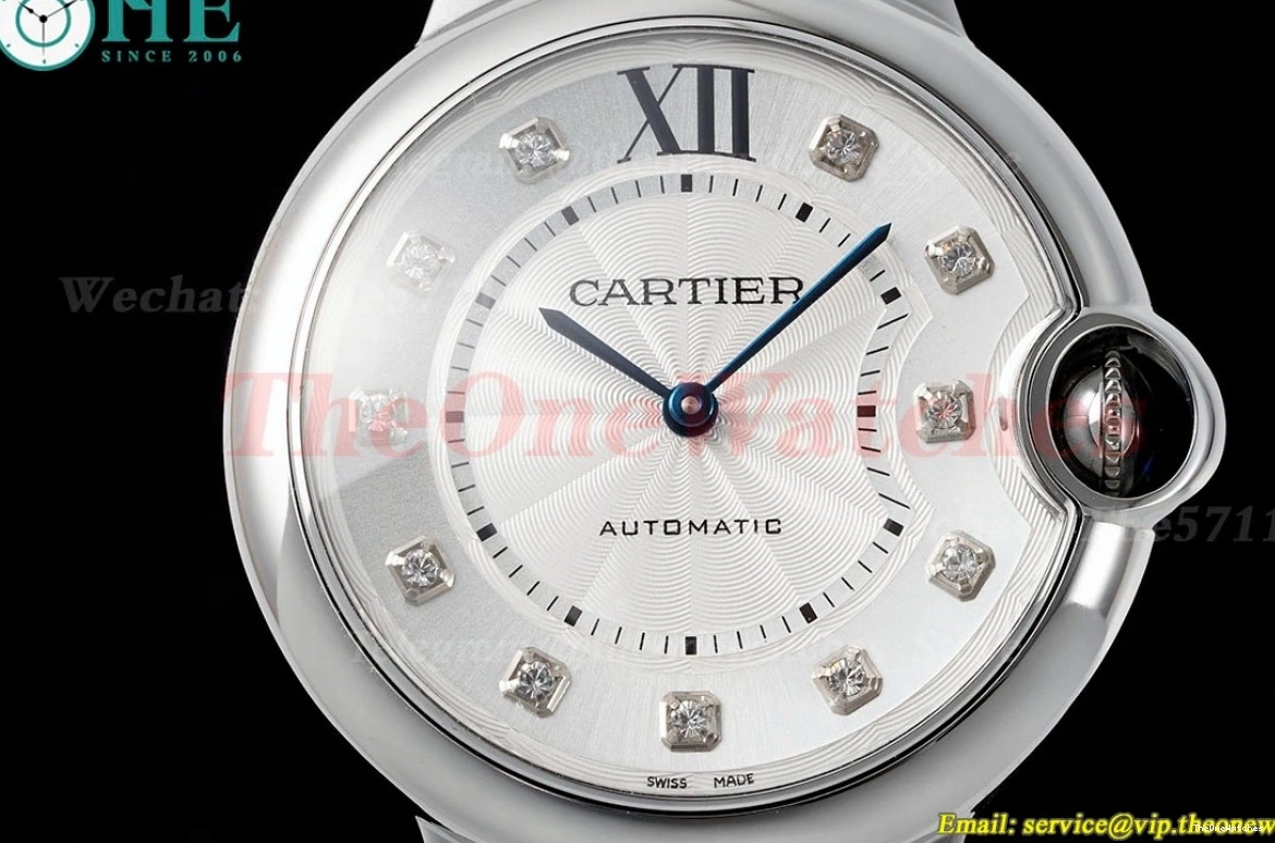 AF NH05 SS De Ballon SS Bleu Cartier 36mm Dia White 0509